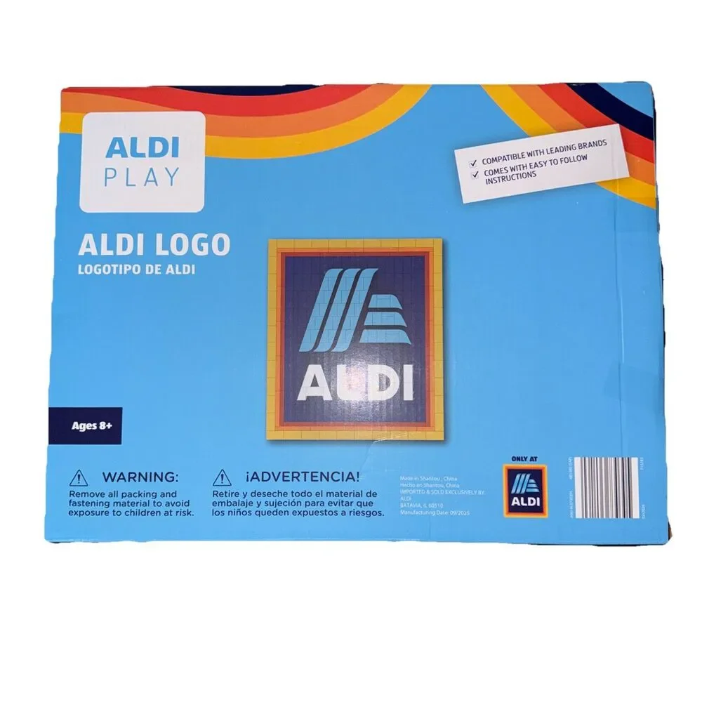 ALDI PLAY Aldi Grocery Store Logo Bricks Building Toy 824 Pieces Compatible *NEW